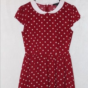 Forever 21 Burgundy Collared Dress